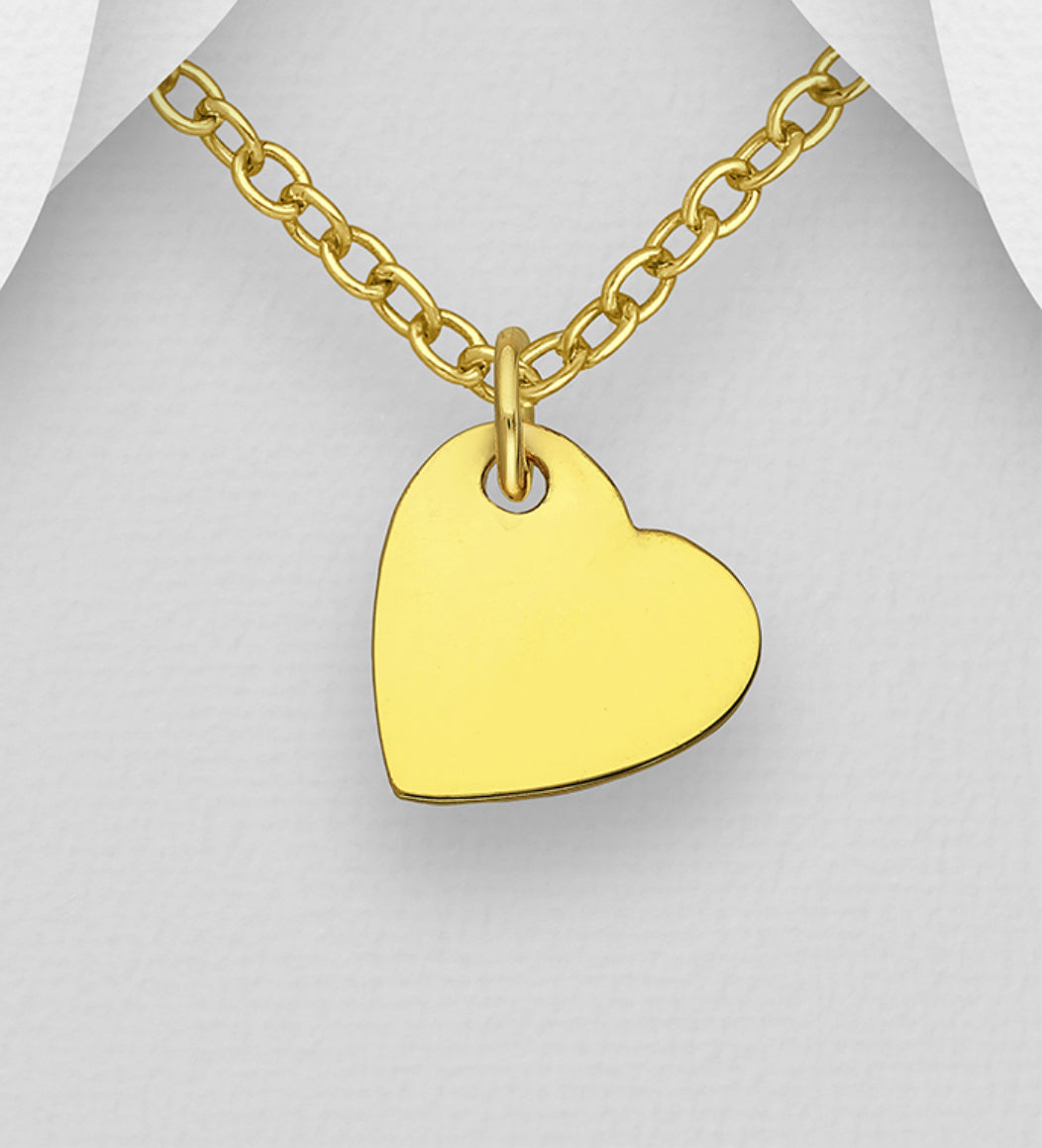 Angie Lapis Carved Heart popular Charm in 18K Gold Vermeil