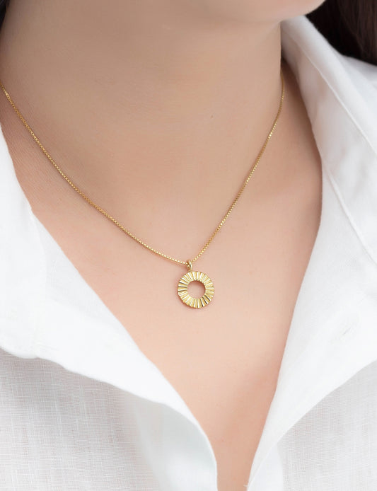 14K Yellow Gold Plated Sterling Silver Pendant